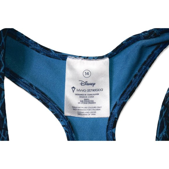 IVIVVA LULULEMON ATHLETICA Girls Tank Top Blue Disney Shake It Up Size 14 - Picture 7 of 9